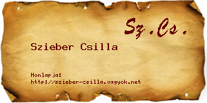 Szieber Csilla névjegykártya