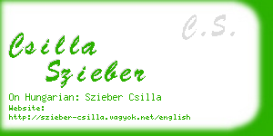 csilla szieber business card